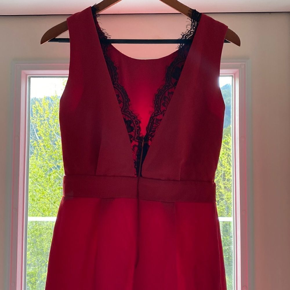 Lulus Red Lace Back Dress for Occasion